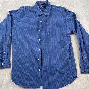 J.Crew Mens Shirt Size M Blue Plaid Long Sleeve Button-Down Preppy Corpcore